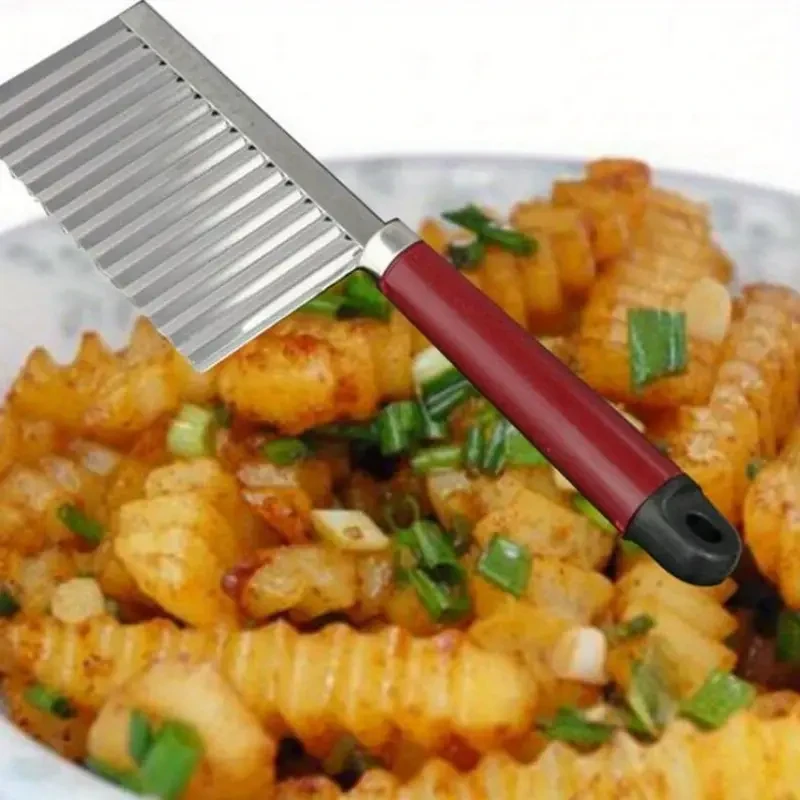 Potato Crinkle Cut Knife - Wavy Slicer for Vegetables