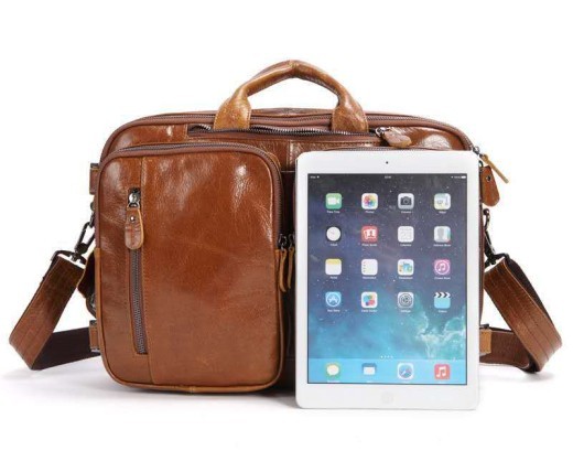 Men's Multi-Functional First-Layer Imported Leather Bag