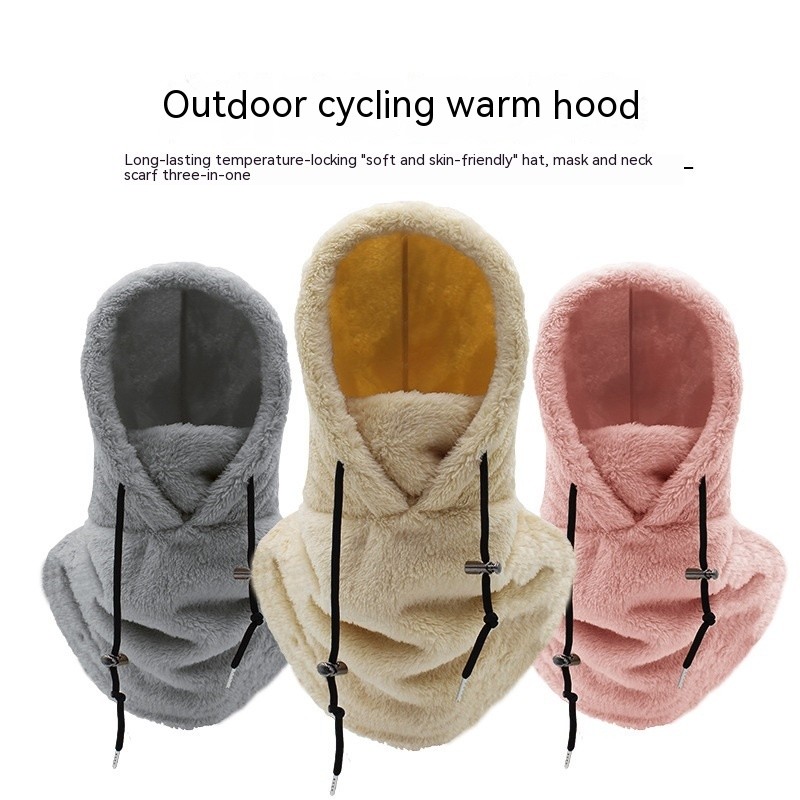Winter Outdoor Sherp Hooded Sports Windproof Mask