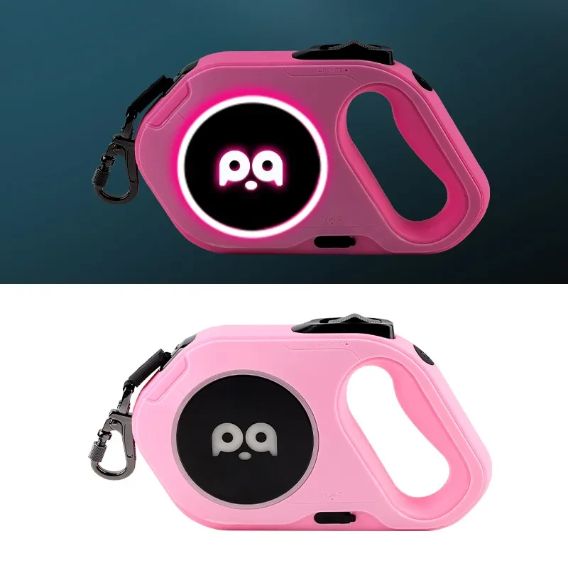 LED Light Automatic Retractable Dog Leash