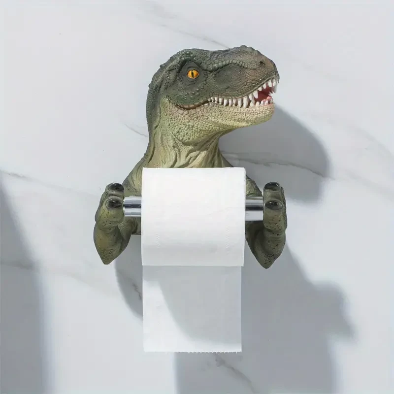 1pc Cartoon Dinosaur Kitchen Paper Towel Holder