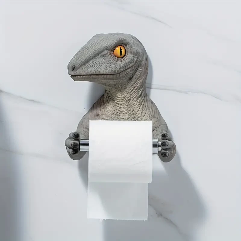 1pc Cartoon Dinosaur Kitchen Paper Towel Holder