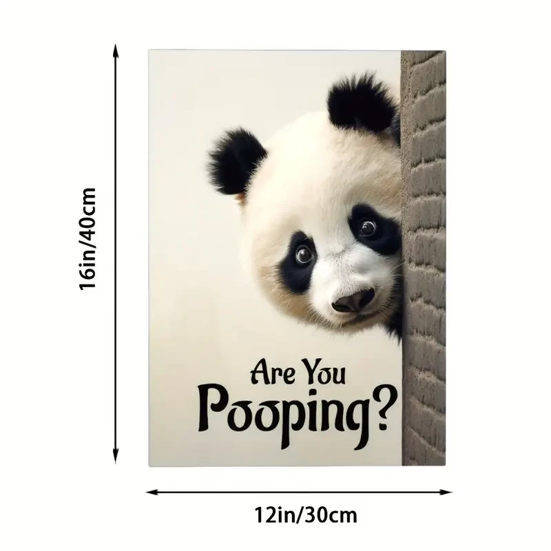 1pc Unframed High-Quality Funny Panda Canvas Wall Art Poster