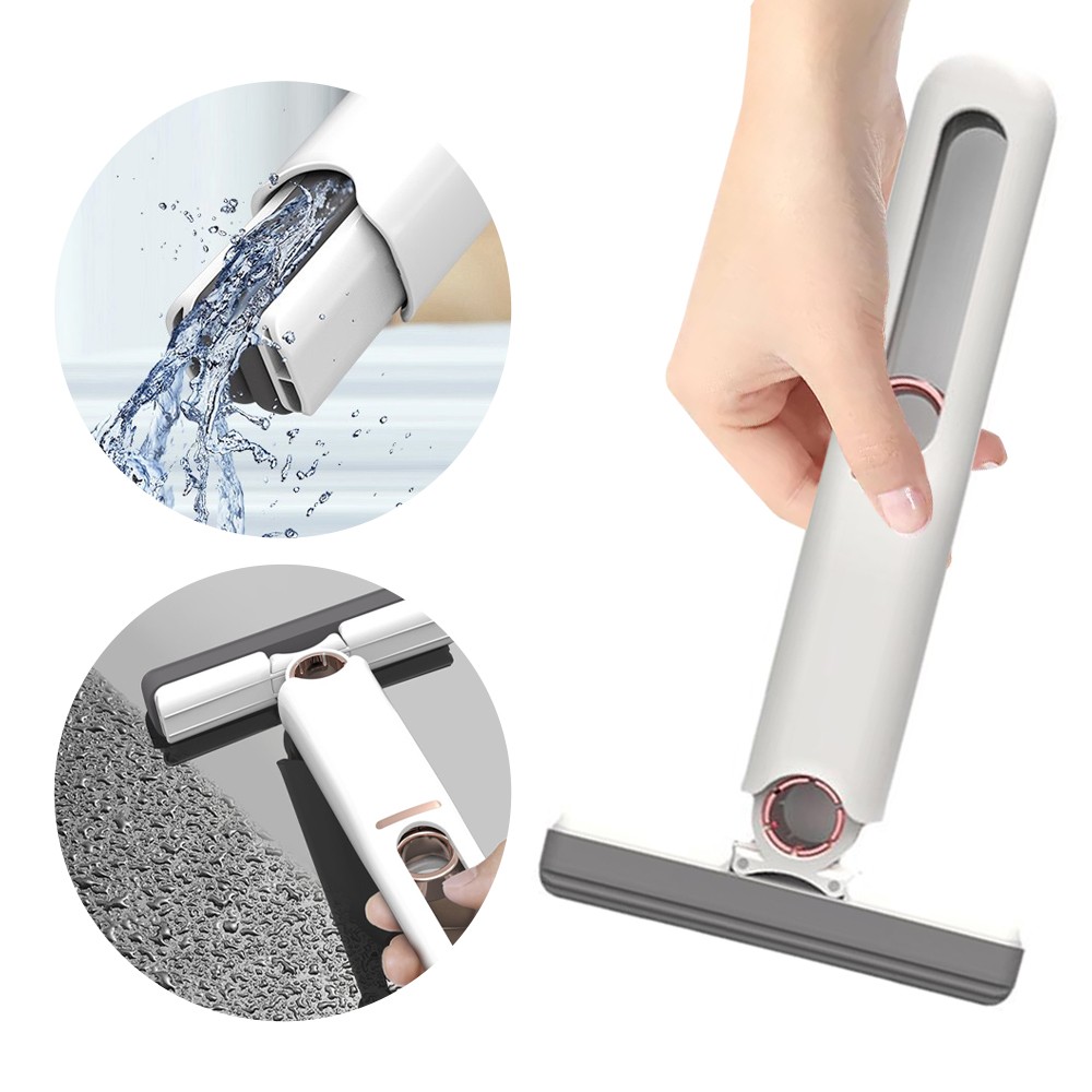 New Portable Self-NSqueeze Mini Mop, Lazy Hand Wash-Free Strong Absorbent Mop Multifunction Portable Squeeze Cleaning Mop Desk Window Glass Cleaner Kitchen Car Sponge Cleaning Mop Home Cleaning Tools
