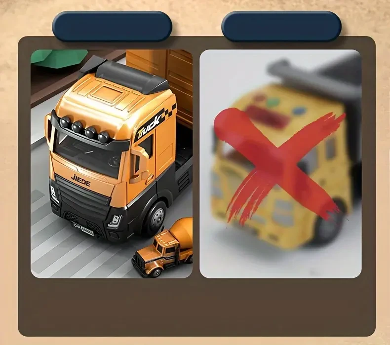 Kids Alloy Construction Toy Set - Manual Skid Steers with Weather-Resistant Features, Removable Heavy-Duty Truck and Container, Ideal for Boys Aged 3-6 Years - Educational Play Vehicles for Christmas and New Year Gifts Without Battery