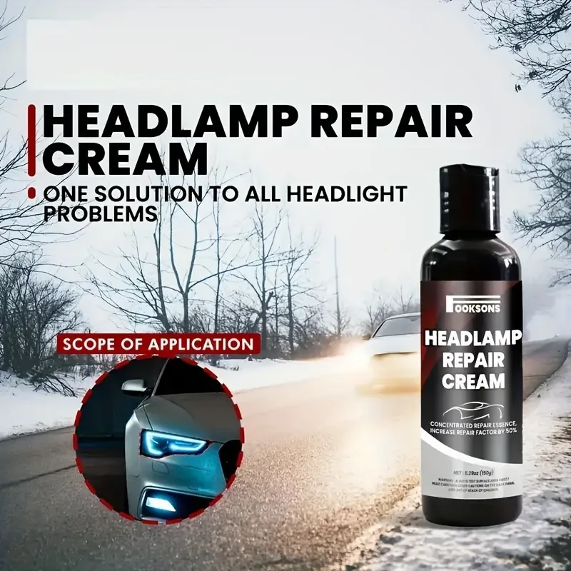 5.29oz Car Headlight Restoration Kit - Crystal Clear Coating for Oxidation, Yellowing & Scratch Repair