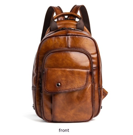 Travel Multifunctional Men's First Layer Cowhide Bag