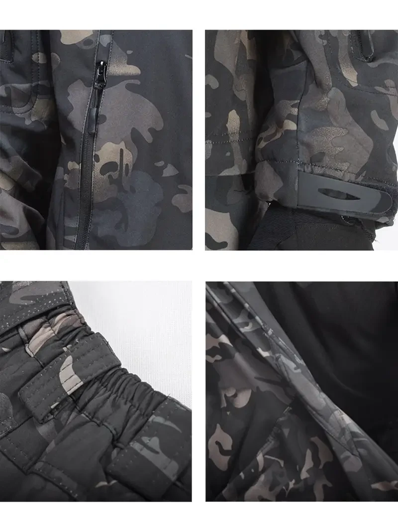 Men's Premium Camo Outfit Set - Water-Resistant Jacket & Pants for Outdoor Adventures