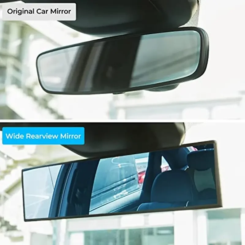 11.81 Inch Panoramic Convex Rear View Mirror - Anti-Glare Wide Angle