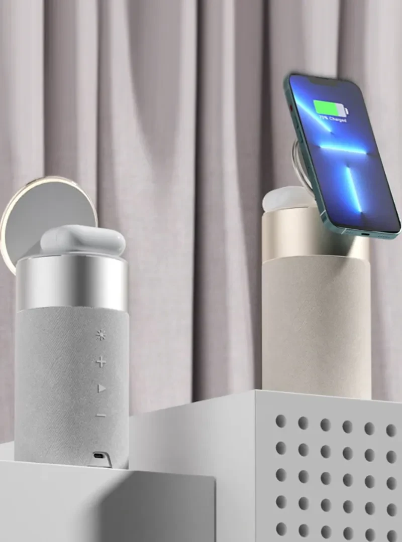 3 In 1 Wireless Charger, Bluetooth Speaker, Touch Lamp