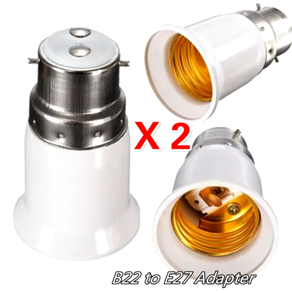 2 Pcs Light Bulb Adaptor