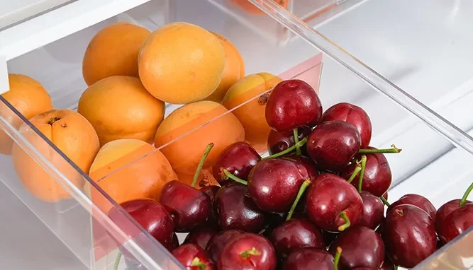 Refrigerator Organiser for Storage Kitchen-Storage Box Transparent Food Refrigerator Drawers Spacer Storage Basket