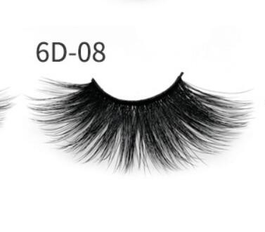 Nethong 25mm Mink False Eye Lashes 6D Three-Dimensional Messy Cross-Eye Lashes Europe and The United States Cross-Border for Eye Lashes