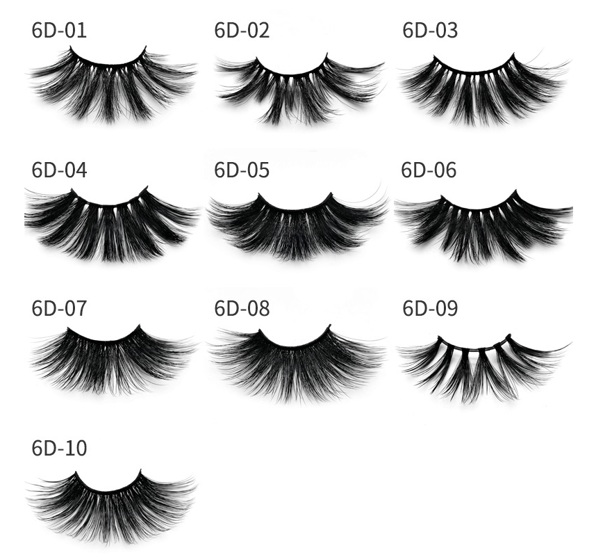 Nethong 25mm Mink False Eye Lashes 6D Three-Dimensional Messy Cross-Eye Lashes Europe and The United States Cross-Border for Eye Lashes