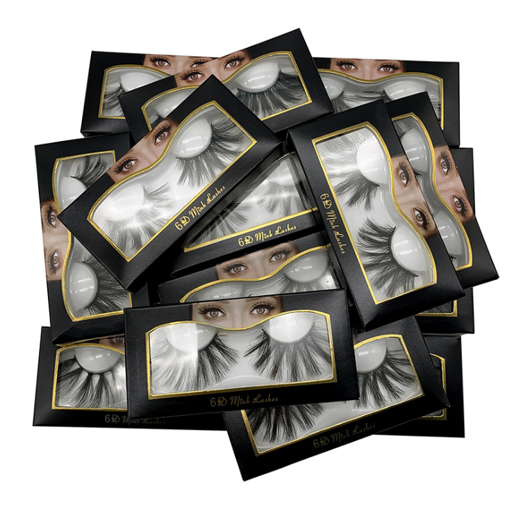 Nethong 25mm Mink False Eye Lashes 6D Three-Dimensional Messy Cross-Eye Lashes Europe and The United States Cross-Border for Eye Lashes