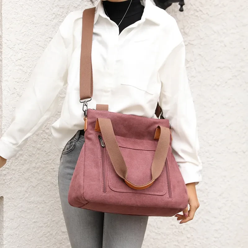 Women Totes All-match Portable Large-capacity Female Canvas Bag Female Casual Shoulder Bags