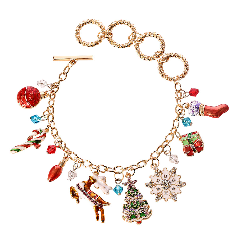 Trendy Christmas Bracelets Chain Elk Snowman S