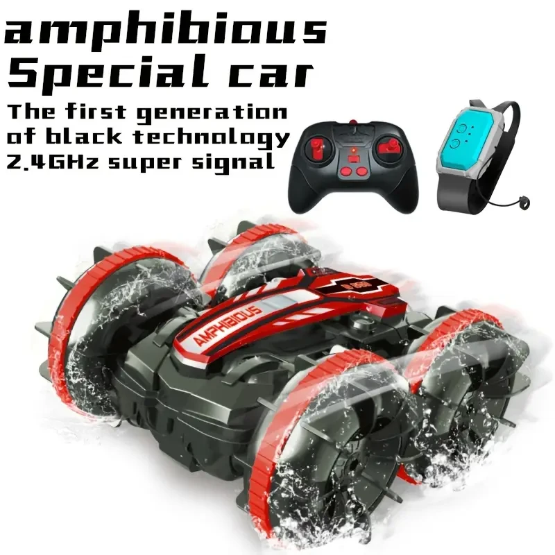 Amphibious 4WD Stunt RC Car - 360 Rotation, Gesture Control, All-Terrain