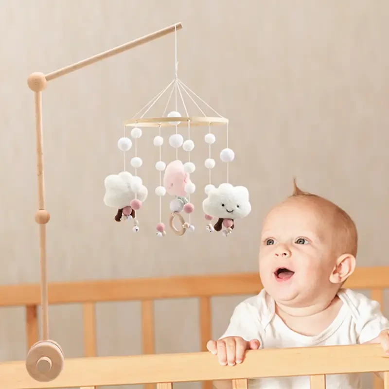 Premium Beech Wood Baby Mobile - Reinforced & Smooth for Safe Sleeping, Angle Adjustable Arm, Perfect Festive Gift for Halloween, Christmas, Thanksgiving