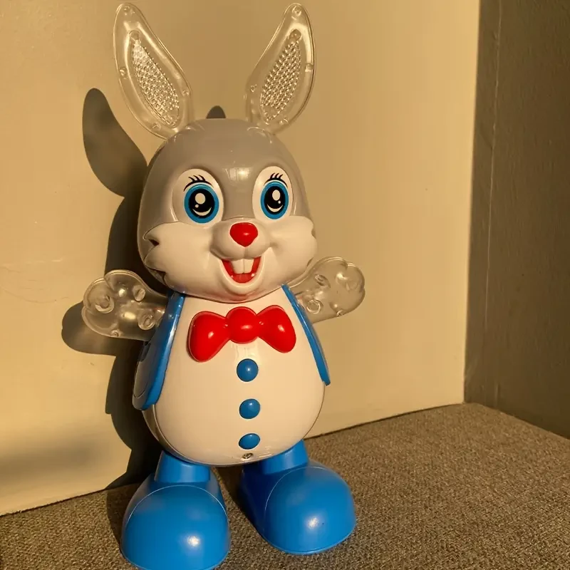MAYAPHILOS Interactive Dancing Rabbit Toy with Flashing Lights and Music, Educational Electronic Pet for Kids, Birthday, Christmas, Halloween Gift, Suitable for 3 Years and Up, Battery Not Included