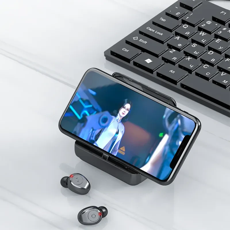 Bluetooth Headset Binaural Movement Power Bank