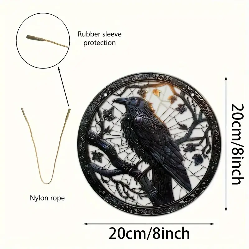 1pc A Crow-stained Window Hanging Catcher