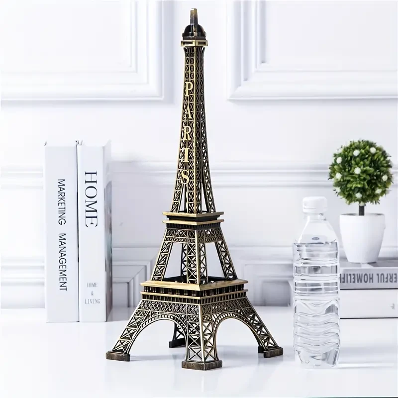 1pc, 32cm/12.6in Exquisite Paris Eiffel Tower Metal Craft Decor
