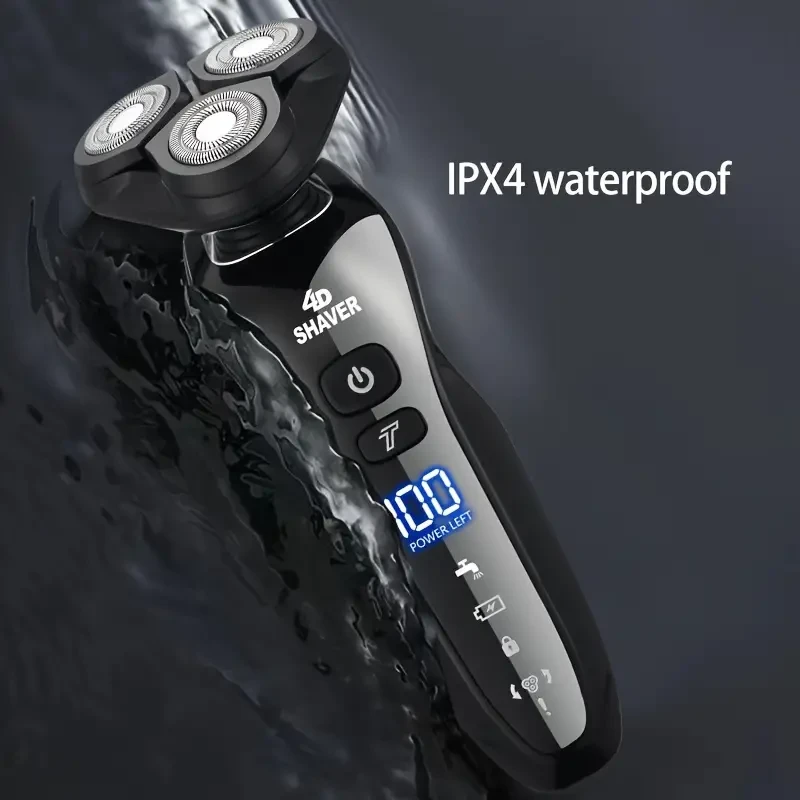 Electric Razor For Men, Dry&Wet Use, 3D Electric Shaver, USB Rechargeable Rotary Shaving Machine, Gifts For Men