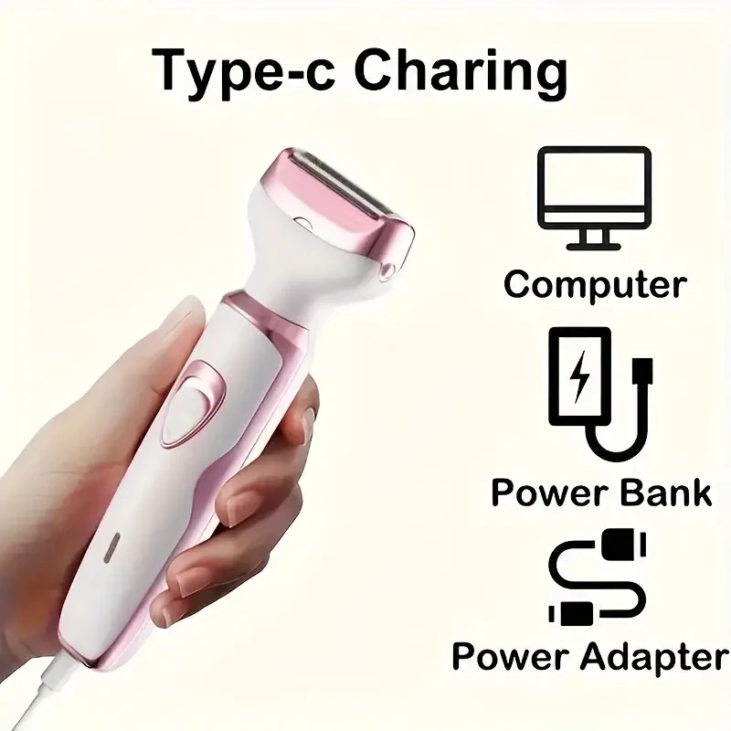 4-in-1 Precision Womens Electric Shaver Kit - Bikini, Underarm, Leg & Facial Hair Trimmer - Smooth Grooming for eyebrows & Nasal Hair - Ideal Gift for Her, Mothers Day Celebration