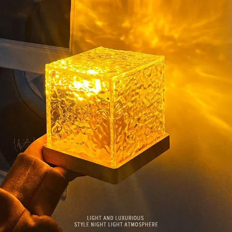 16 Colors LED Water Ripple Ambient Night Light Home Decoration