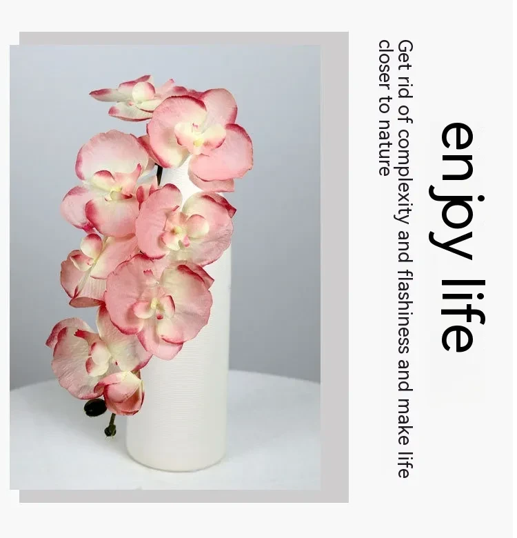 Single 8-head Autumn Butterfly Orchid Fake Flower Hotel Wedding Ceremony Layout