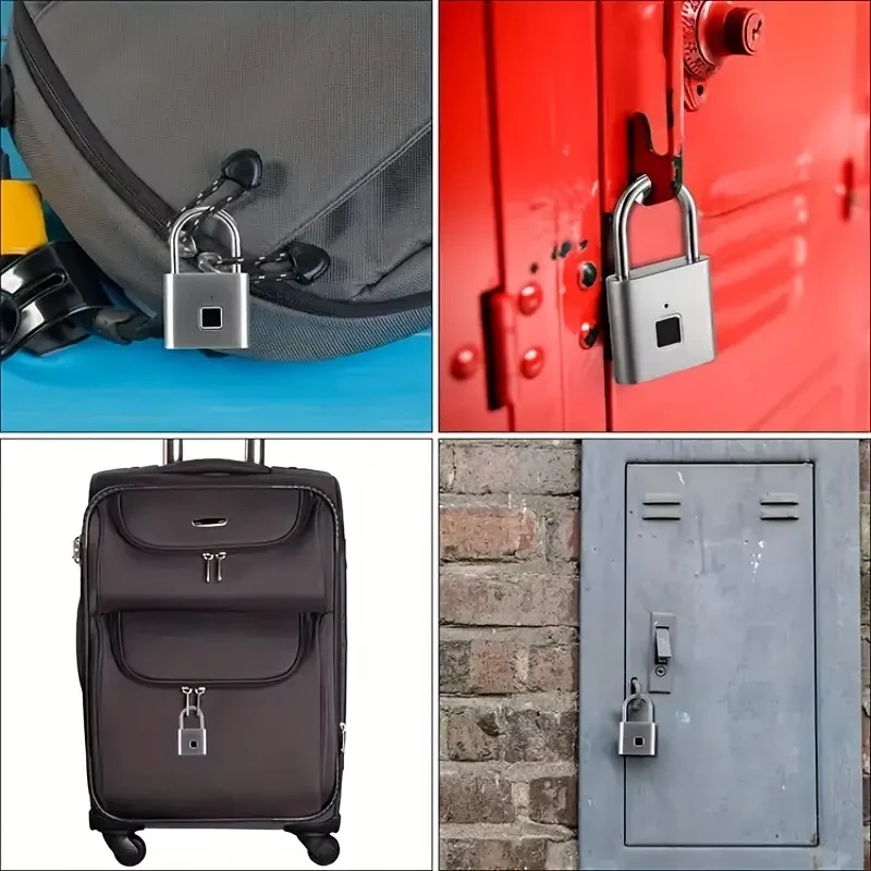 Mini Smart Fingerprint Padlock - USB Rechargeable & Water-Resistant