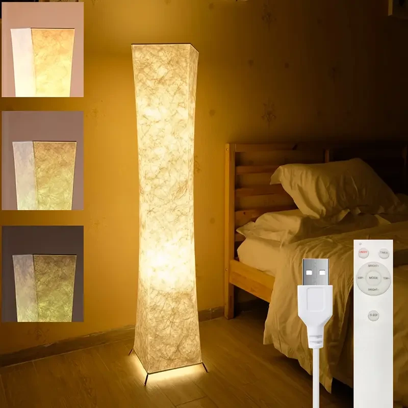 Soft Light Floor Lamp, 132.08cm Simple Design Morden Slim Warm Light