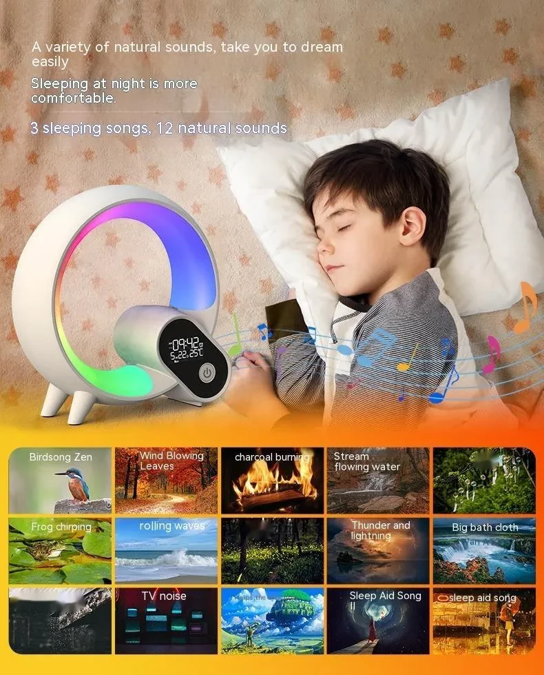 Q Light Analog Sunrise Digital Display Alarm Clock