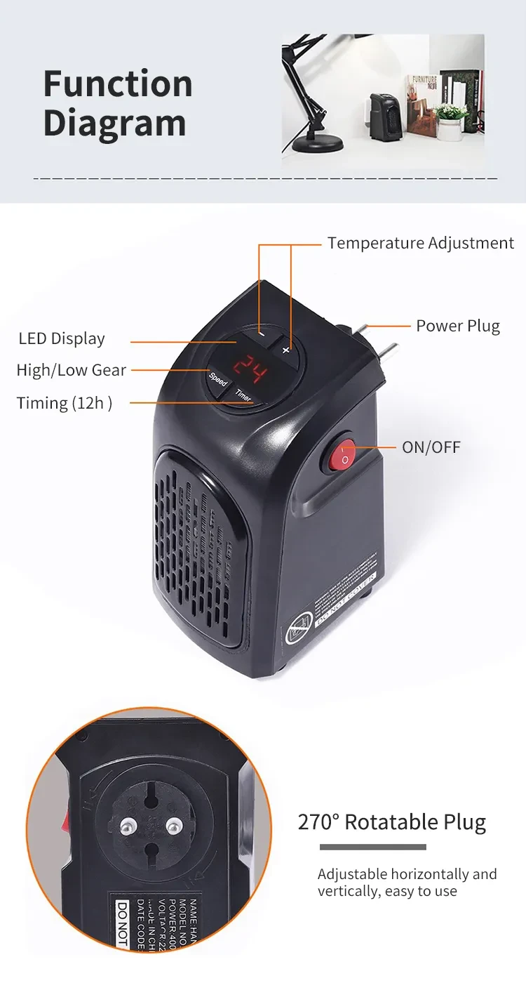 Winter Air Heater Fan Heater with Remote Control