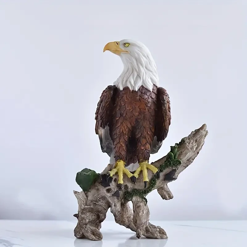 1pc Elegant Resin Decorative Eagle Figurine
