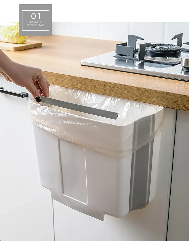 Folding trash can