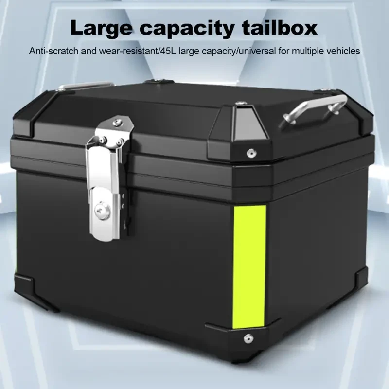LIXADA 45L Motorcycle Rear Trunk Waterproof Helmet & Luggage Storage Box