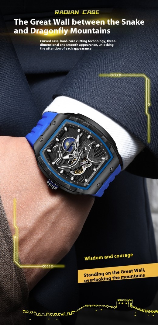 Men's Hollow Automatic Watch Luminous Waterproof Mechanical Watch