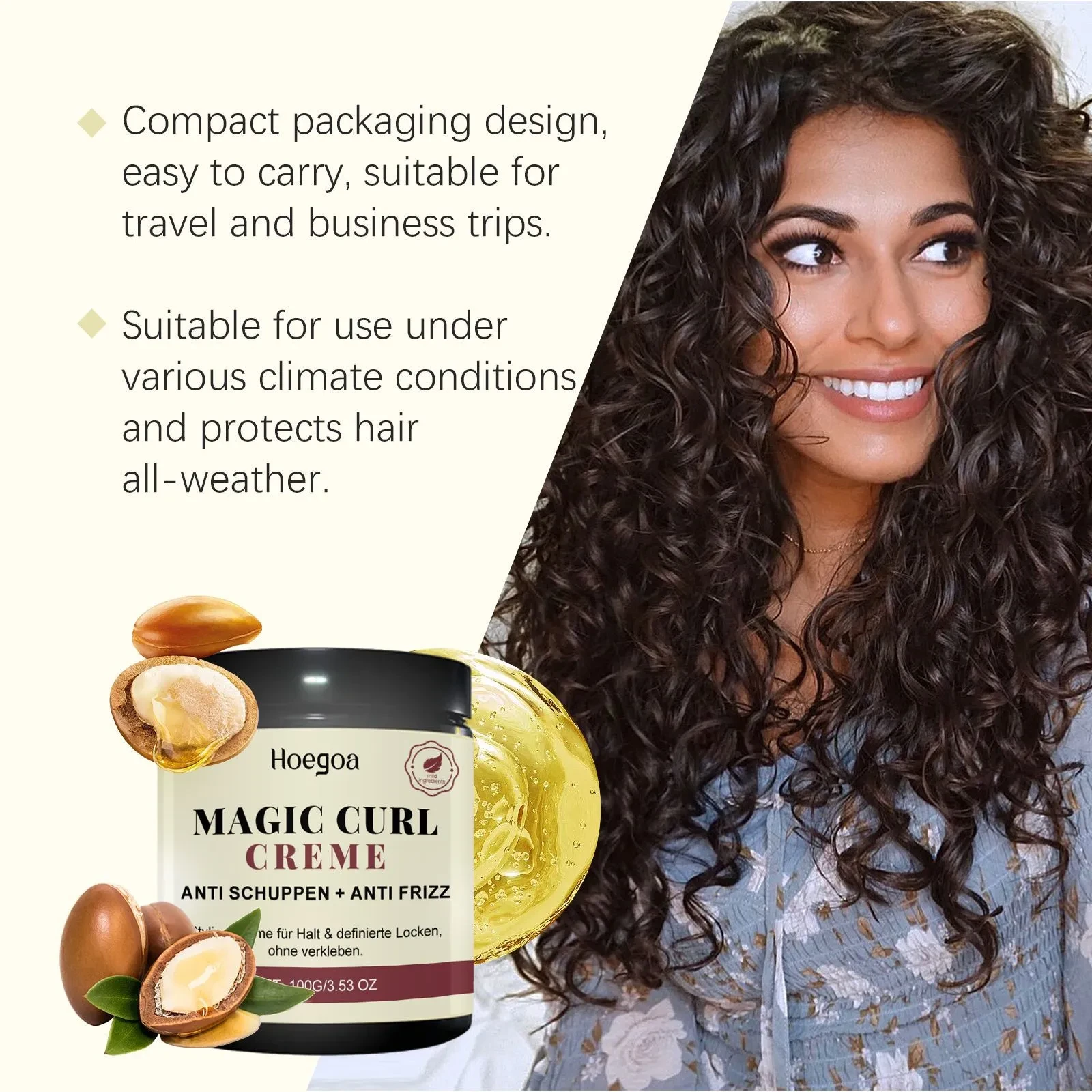 Curly Hair Shaping Care Nourishing Natural Soft