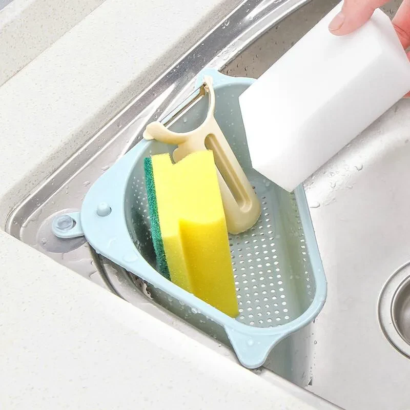 Kitchen Sink Multi-function Triangle Storage Rack
