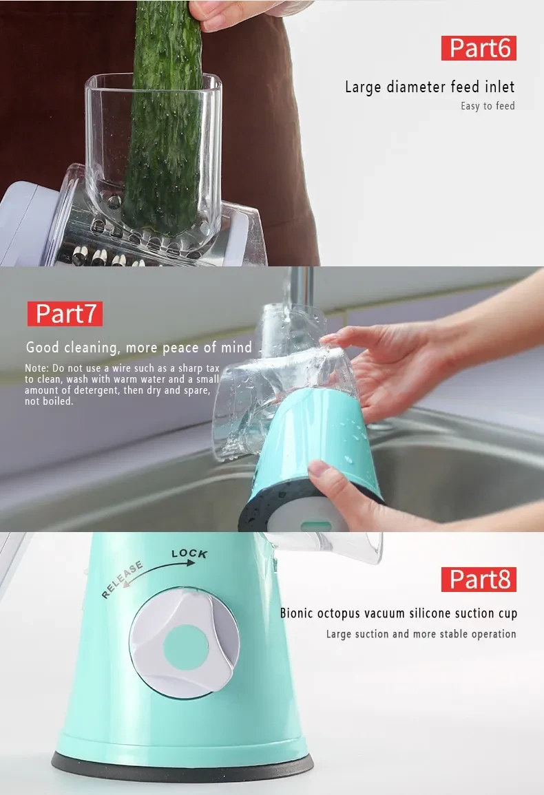 Vegetable Cutter Round Mandoline Slicer
