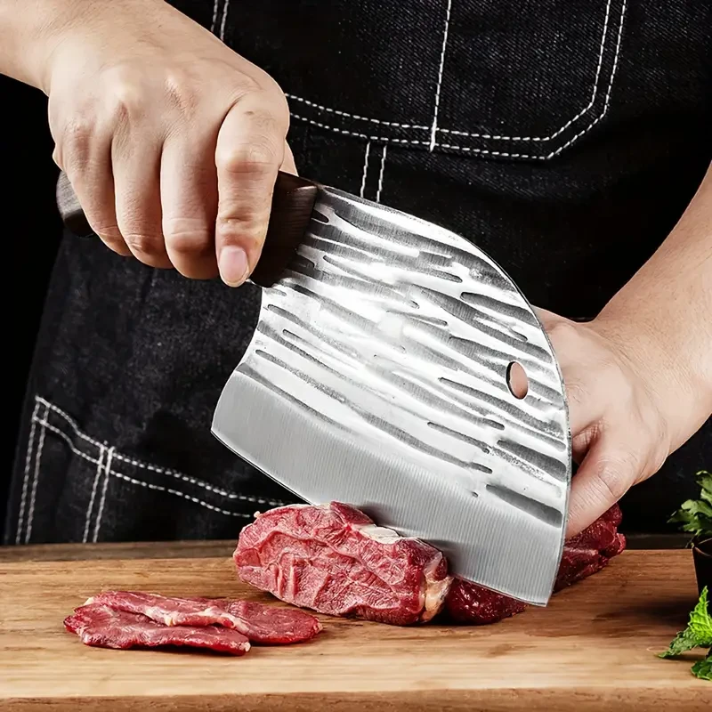 8PCS Professional Chef Butcher's Knife Set High Carbon Steel Japanese Kitchen Knives + Storage Bag