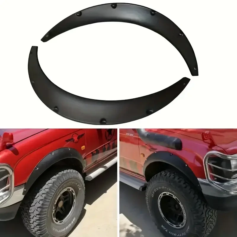 4pcs Car Wheel Arch Covers Polished Polyurethane Rear Extensions