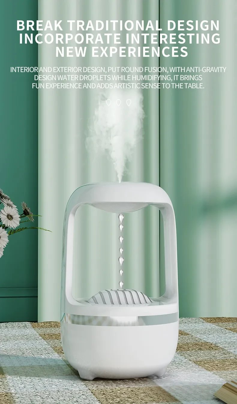Anti Gravity Humidifier Water Drop Backflow