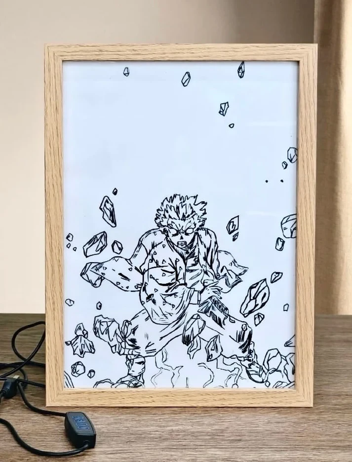 Demon Slayer Agatsuma Zenitsu Light Frame