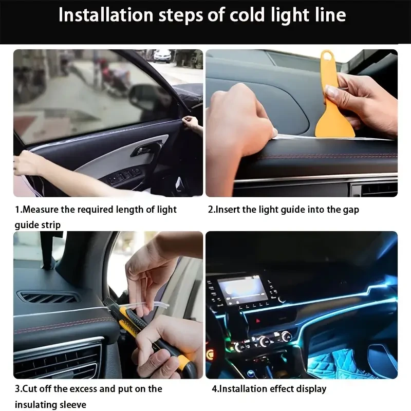 5 Meters RGB Car Interior Lights USB Control