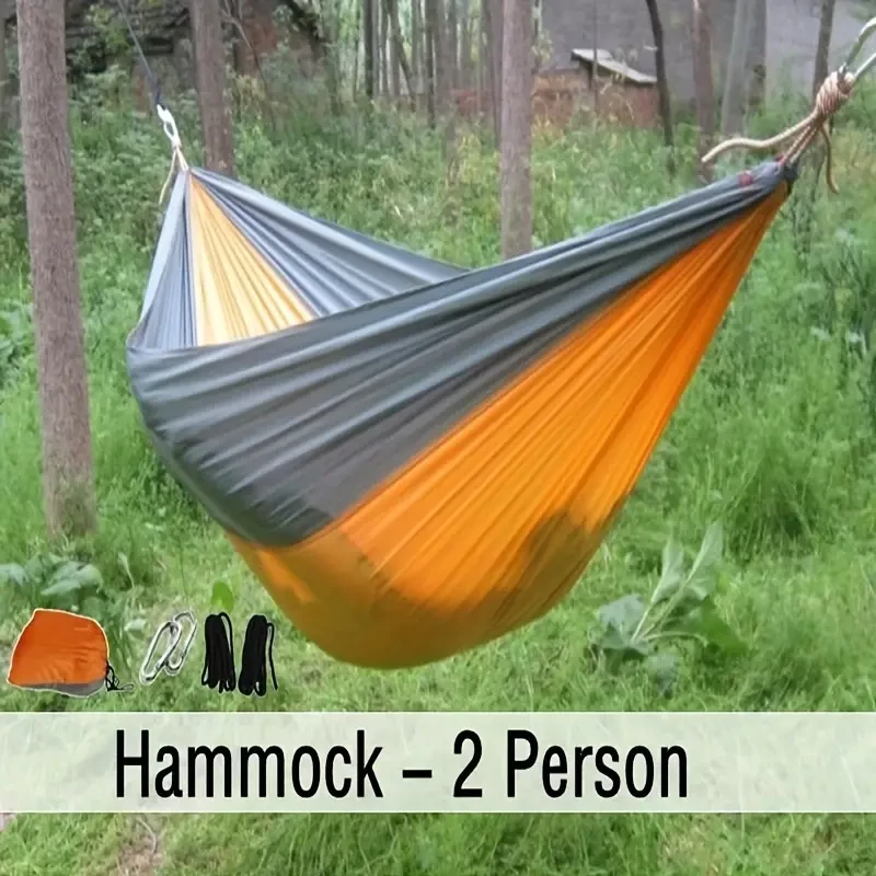 Double Camping Hammock 2-Person Parachute Nylon Swing