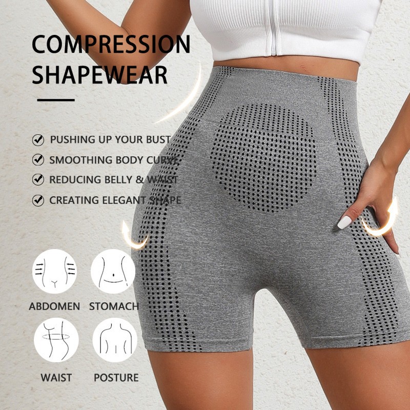 Fat Burning Ice Silk Ionic Fiber Shaping Shorts