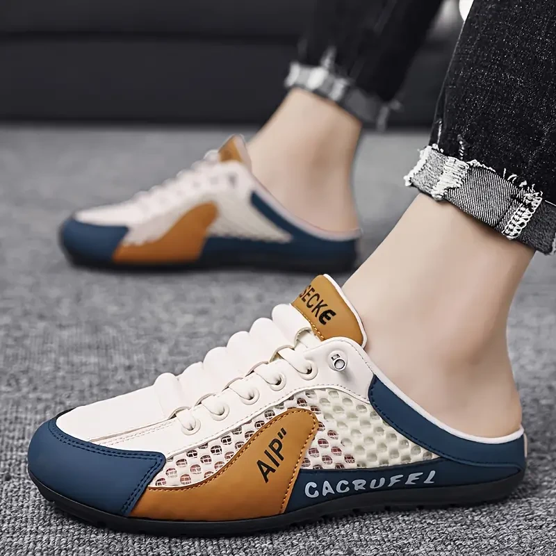 Men's Slip-On Sneakers - Casual & Stylish, Non-Slip, Lightweight with Elastic Closure for All Seasons